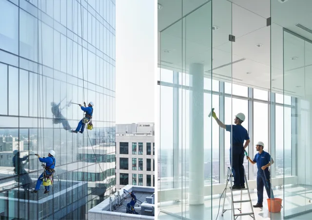 Illustratives Motiv von Glas- und Fassadenreinigung