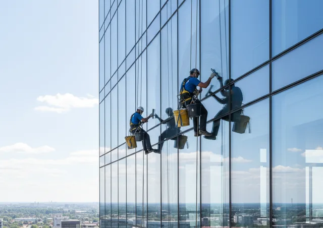 Illustratives Motiv von Glas- und Fassadenreinigung